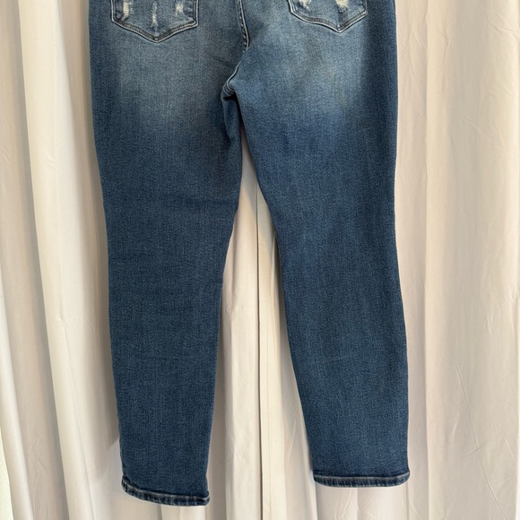 Judy Blue Straight Leg Jeans Rainbow Pocket High Rise Distressed 13/31 - Picture 8 of 9